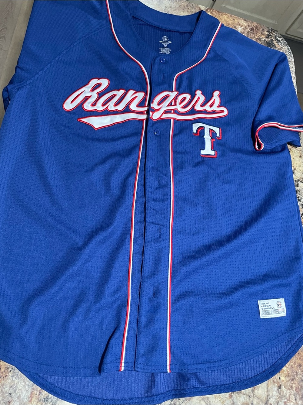 Texas Rangers Blue Baseball Jersey